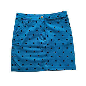 Brooks Brothers Fleece Girls Blue Polka Dot Short Skirt in Size 8